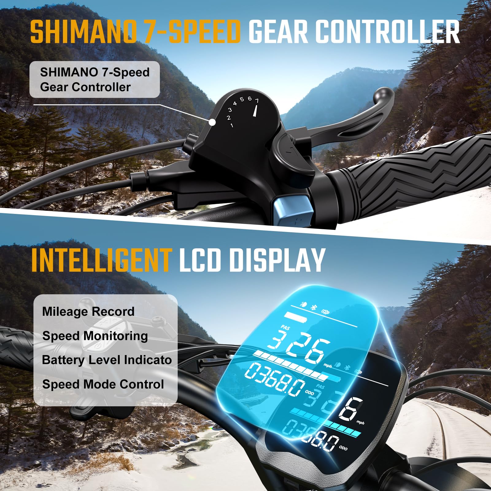 TST Electric Bike for Adults, 1500W Peak Brushless Motor 28 MPH 60 Miles/110 Miles Fat Tire E Bike with 48V 15Ah/ 25Ah Removable Battery 20 Electric Dirt Bike Hydraulic Suspension and 7-Speed