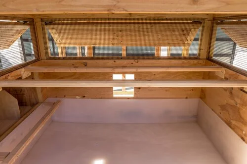 coop and enclosure cover about 12' x 5', offering the ideal habitat for up to 10 hens.