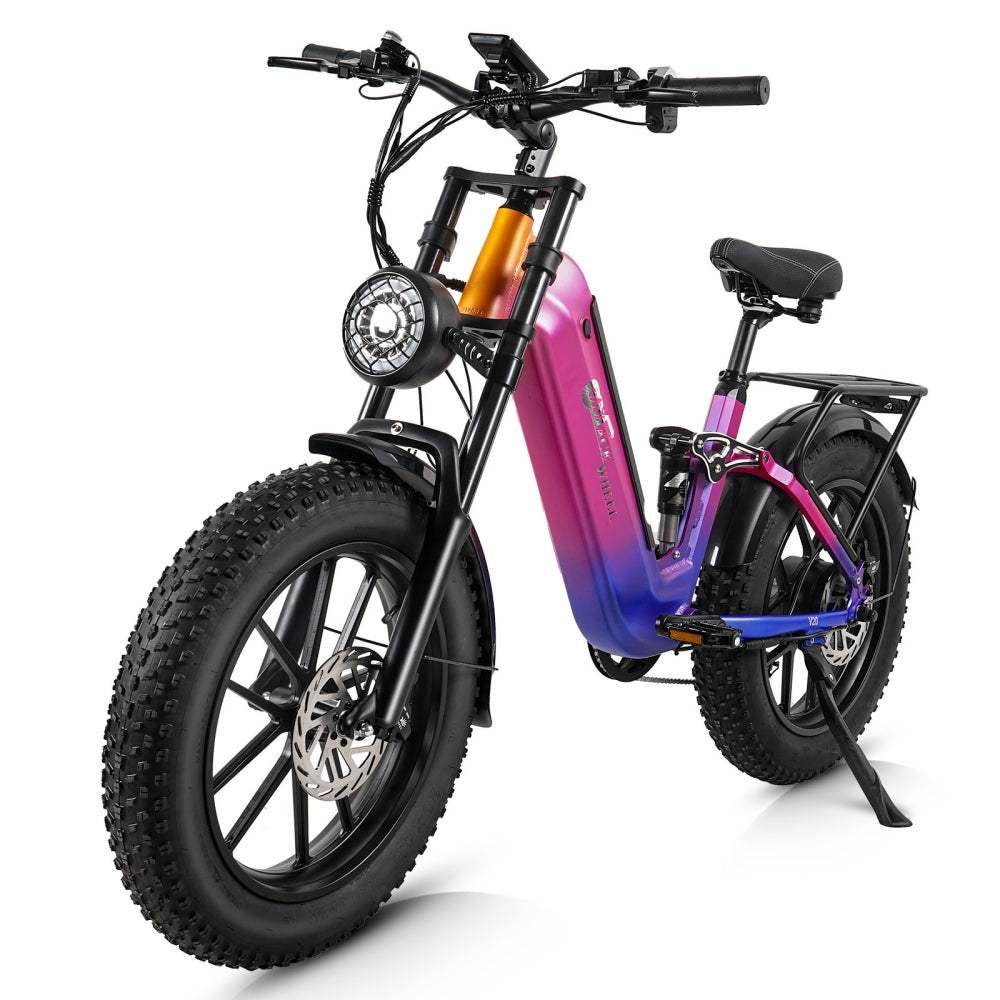 CMACEWHEEL V20 750W 20 Fat Bike 960Wh Full Suspension E-bike with Torque Sensor 48V 20Ah Battery