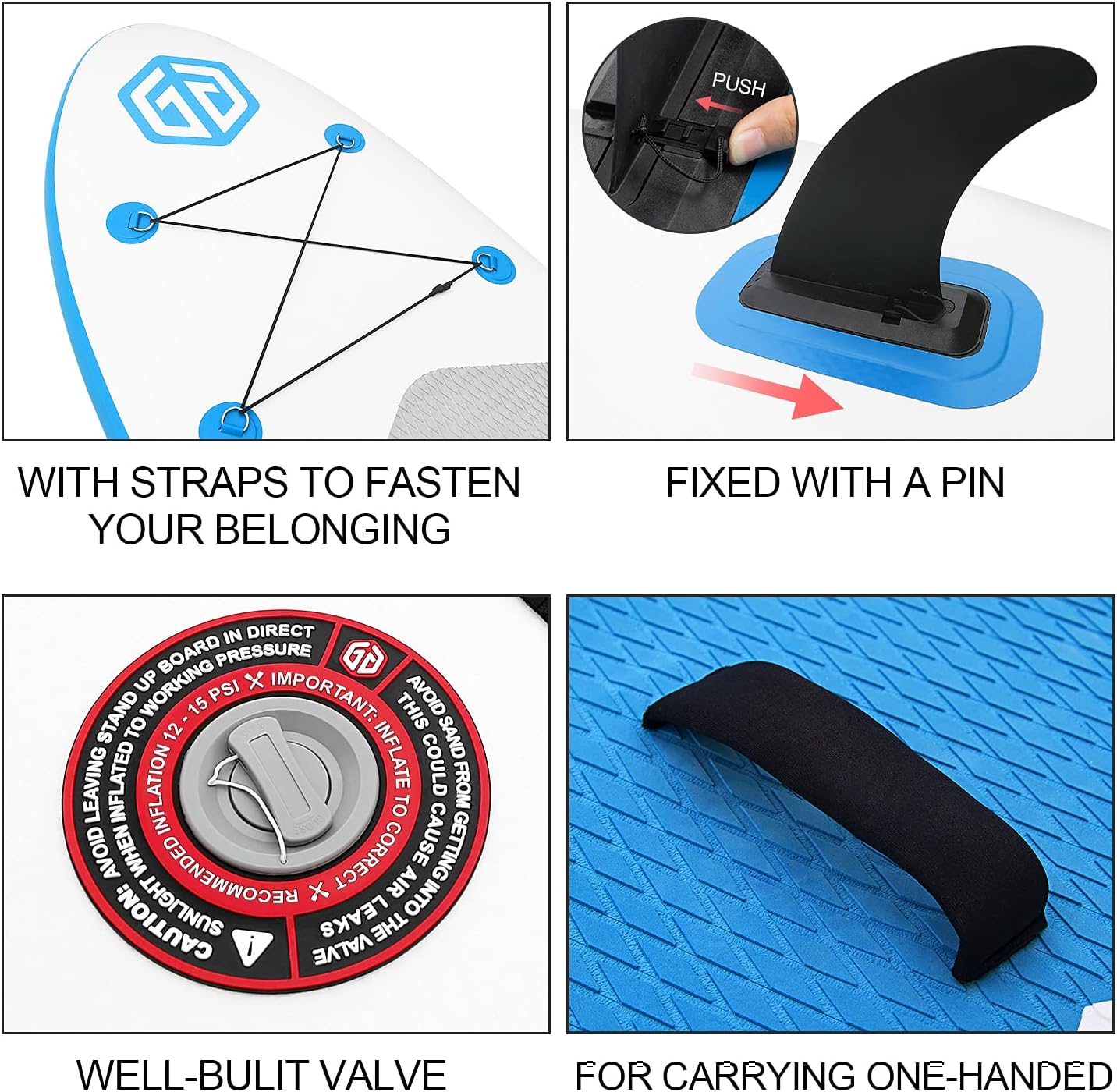 Goosehill Inflatable Stand Up Paddle Board, Premium SUP Package, 10' Long 32 Wide 6 Thick, Patterns Open for Customization