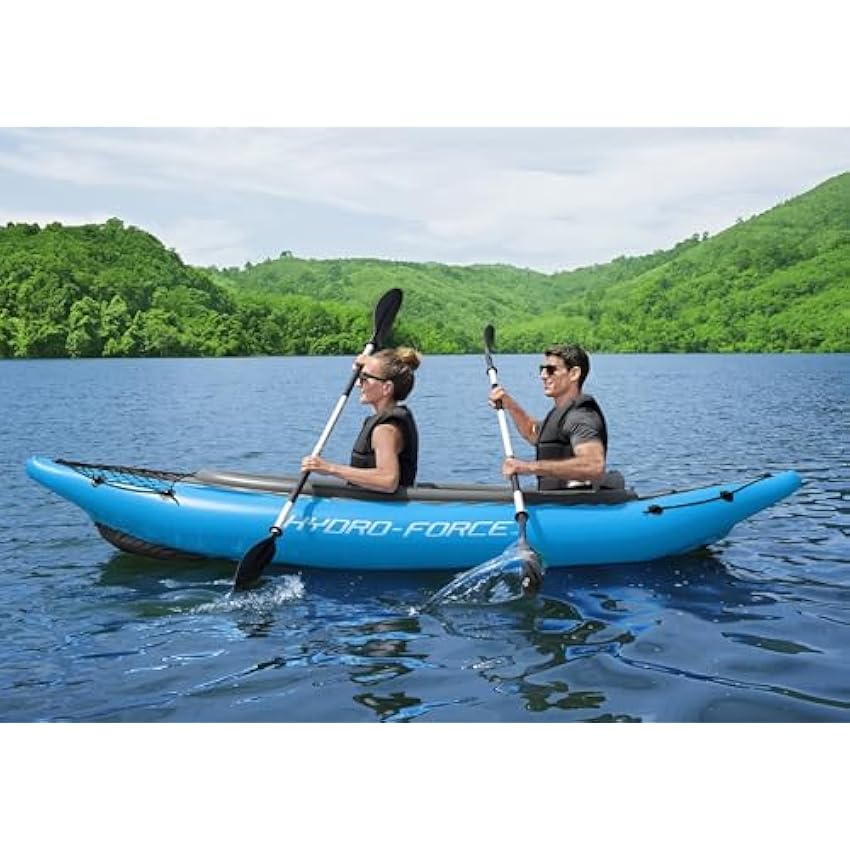Bestway Hydro Force Inflatable Kayak Set | Includes Seat, Paddle, Hand Pump, Storage Carry Bag | Great for Adults, Kids and Families