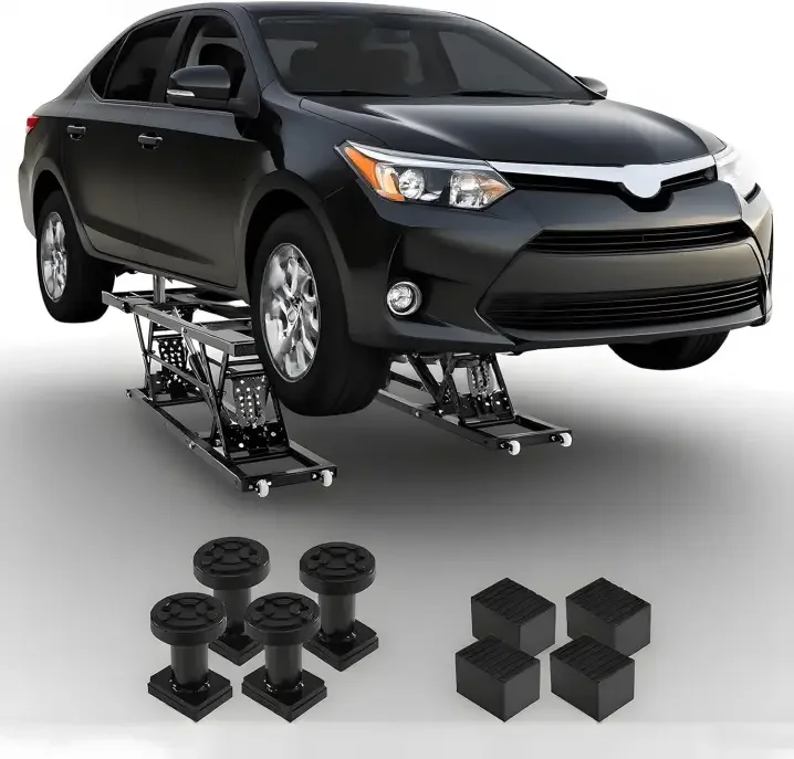 Portable Car Lift - 5000 lb/7000 lb Capacity, Adjustable Height, Heavy Duty Carbon Steel Truck Lift, 120V Power Supply (Black, 7000 lb)