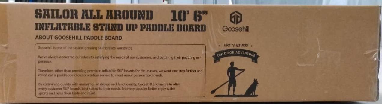 Goosehill Inflatable Stand Up Paddle Board, Premium SUP Package, 10' Long 32 Wide 6 Thick, Patterns Open for Customization