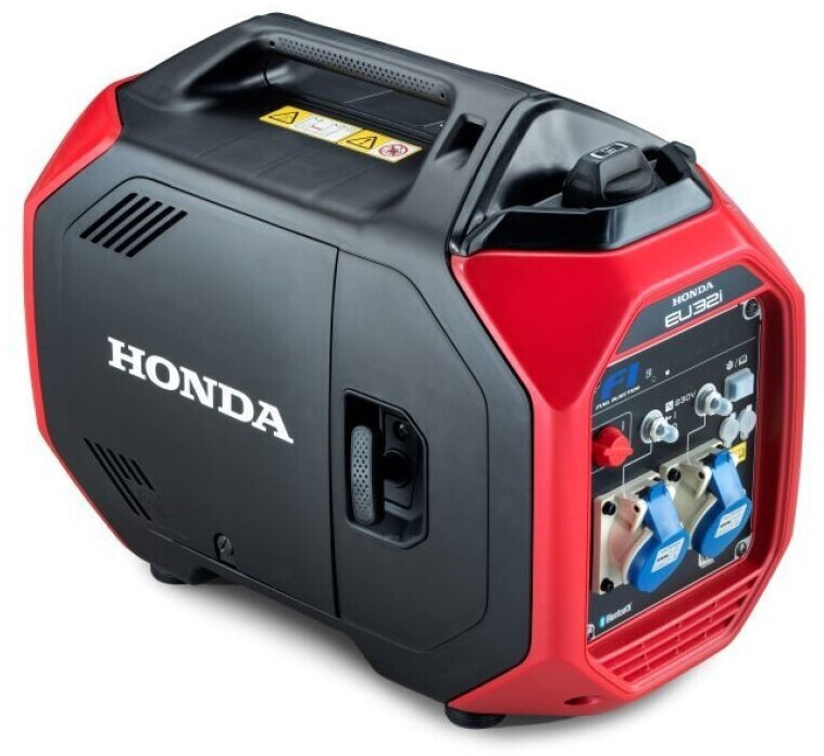 Honda EU32i Petrol Generator: 3.2kW Max Power, 8.6h Runtime, 4.7L Tank - 4-Stroke for Outdoor/Emergency Use