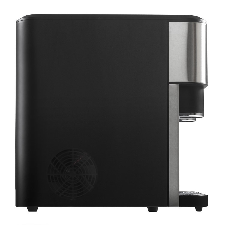 electriQ Countertop Ice Maker with Ice Crusher and Water Dispenser, Stainless Steel/Black