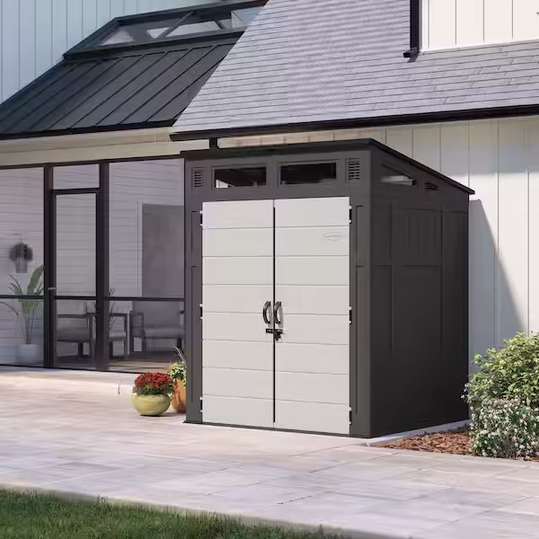 Modernist® 8 ft. x 7 ft. Dual Barn Door Storage Shed