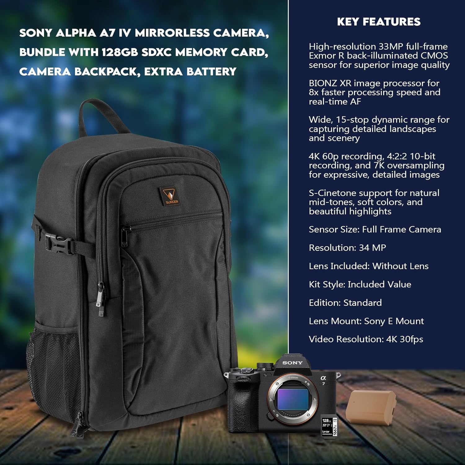 Alpha a7 IV Full Frame Mirrorless Interchangeable Lens Digital 4K Camera