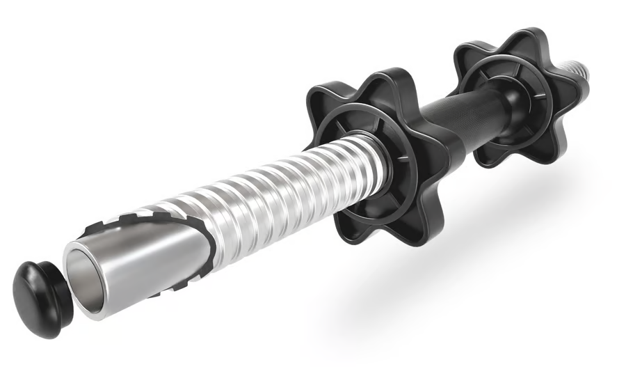 Hop-Sport plastic dumbbell set with weight bench 1065