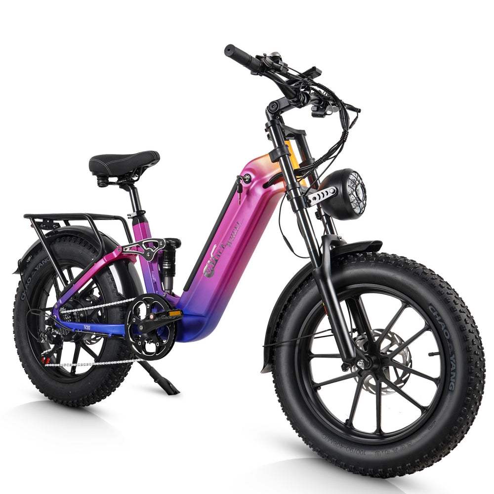 CMACEWHEEL V20 750W 20 Fat Bike 960Wh Full Suspension E-bike with Torque Sensor 48V 20Ah Battery