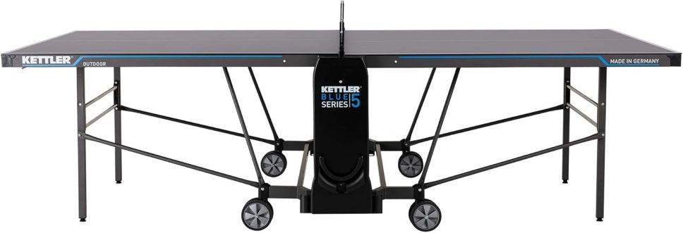 Kettler K5 Outdoor Professional Table Tennis Table, Tournament Quality, Robust, 5 mm Melamine Resin Plate with Scratch-Resistant Overlay Layer, Weatherproof, Collapsible, TÜV Tested, Made In Germany