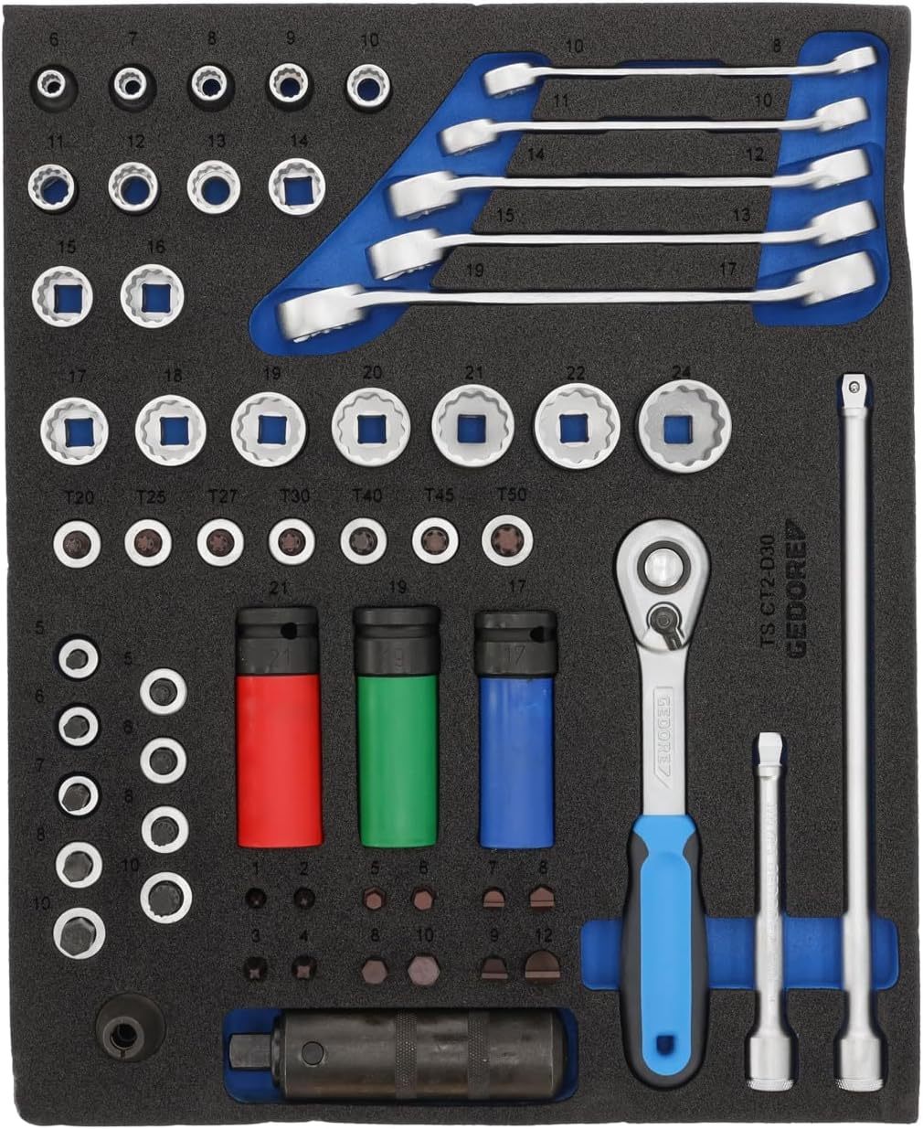 GEDORE 1504XL Rolling Bench with 308 Pieces Tool Set