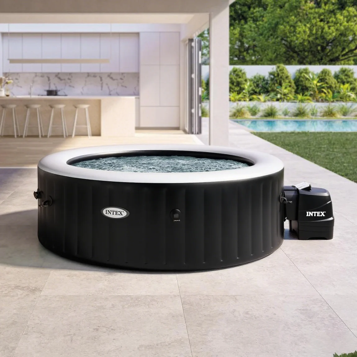 INTEX 28428EX Inflatable Spa. Beige. 4-8 People