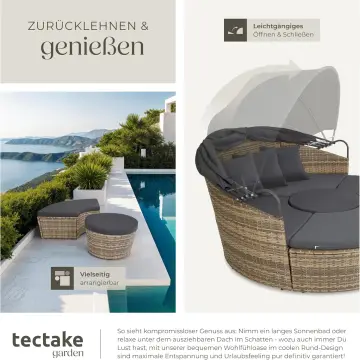 Lounge Muschel Sonneninsel Outdoor wetterfest