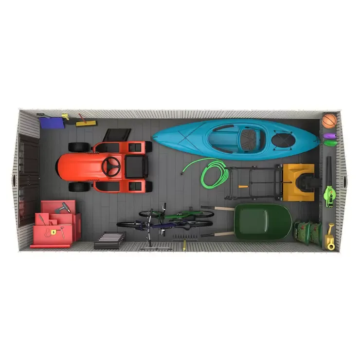 Lifetime 8ft x 17ft 5 (2.4 x 5.3m) Rough Cut Outdoor Storage Shed - Model 60352