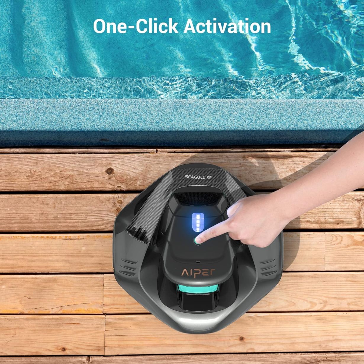 AIPER Pool Robot, Pool Vacuum with 90 Minutes Runtime, Pool Cleaner with Dual Drive Motor, Cordless, Ideal for Pools Under 80 Square Meters