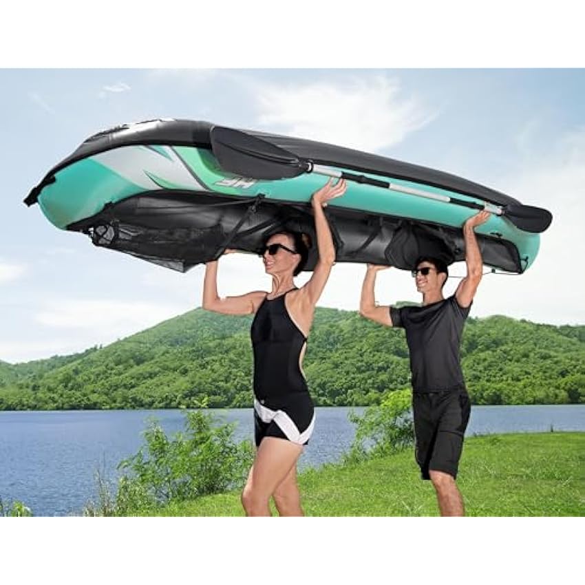 Bestway Hydro Force Inflatable Kayak Set | Includes Seat, Paddle, Hand Pump, Storage Carry Bag | Great for Adults, Kids and Families