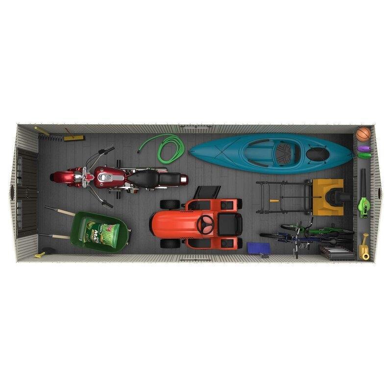 8 ft. W x 20 ft. D Plastic Storage Shed