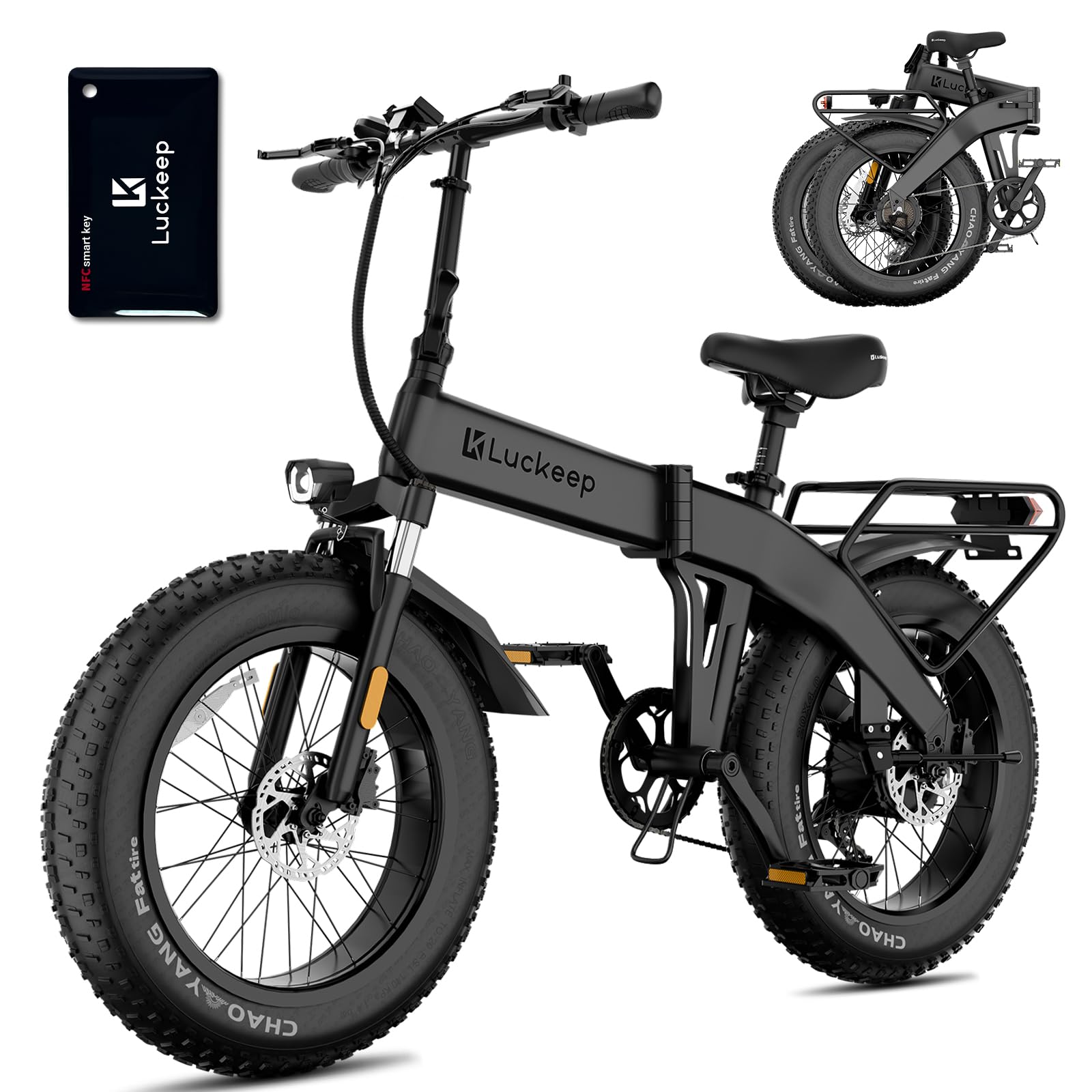 Folding Electric Bike for Adults 1500W Peak Motor, 28MPH 60 Miles,720WH Battery 20 x 4.0 Fat Tire Foldable Ebikes for Adults NFC/Anti-Theft/Hydraulic Brakes E-Bbike Commuter Men