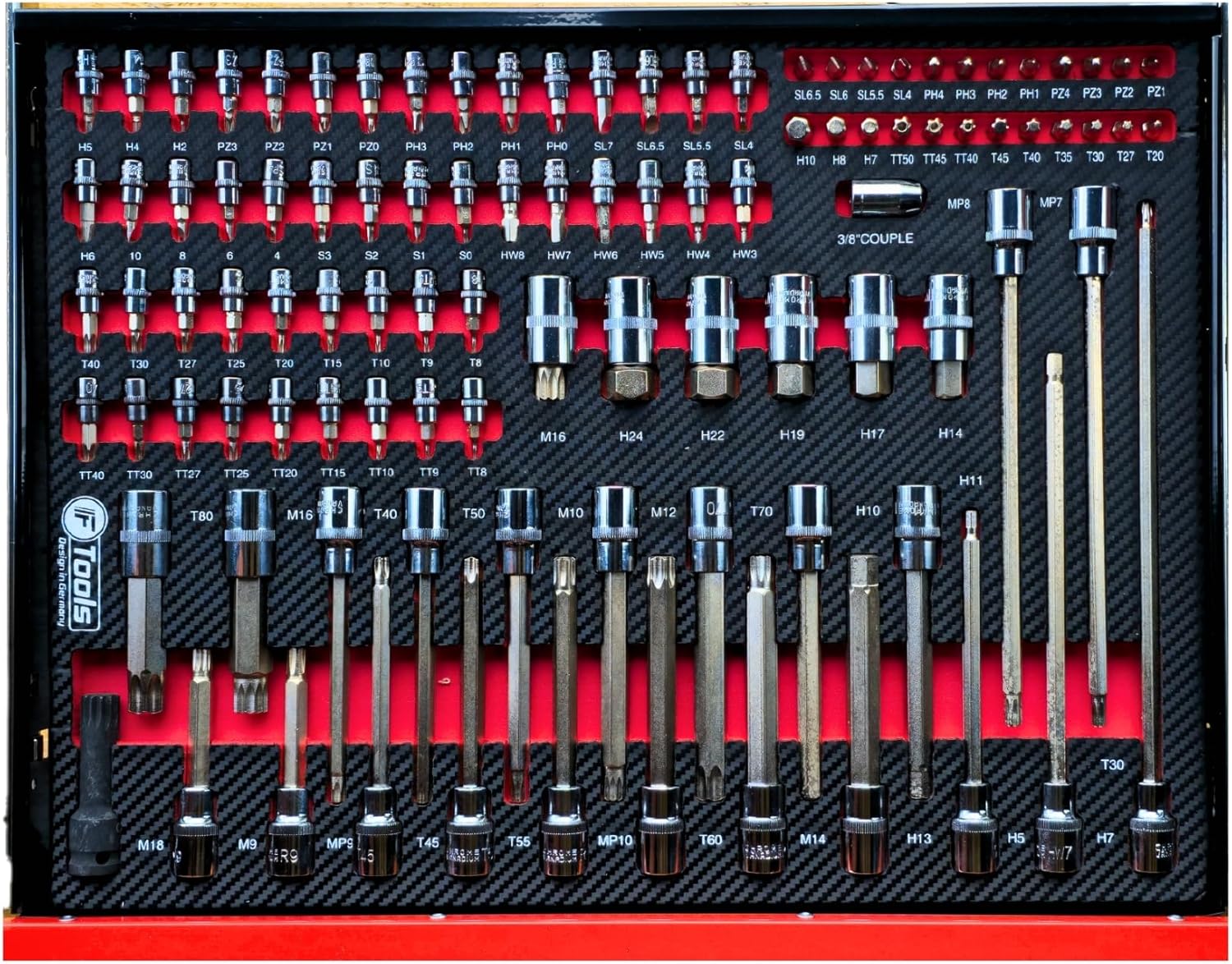 toolcar F-Tools Red XXL workshop trolley tool trolley filled with tools
