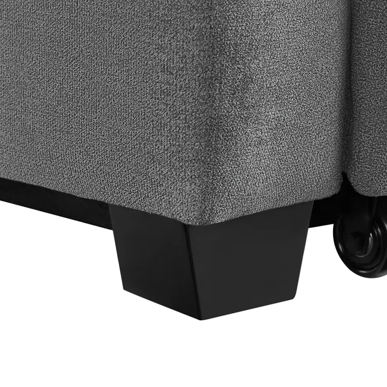 Serta Sabrina 73 Queen Rolled Arm Tufted Back Convertible Sleeper Sofa with Cushions (Dark Gray)