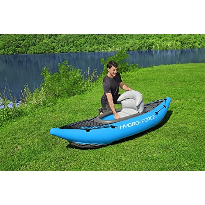 Bestway Hydro Force Inflatable Kayak Set | Includes Seat, Paddle, Hand Pump, Storage Carry Bag | Great for Adults, Kids and Families