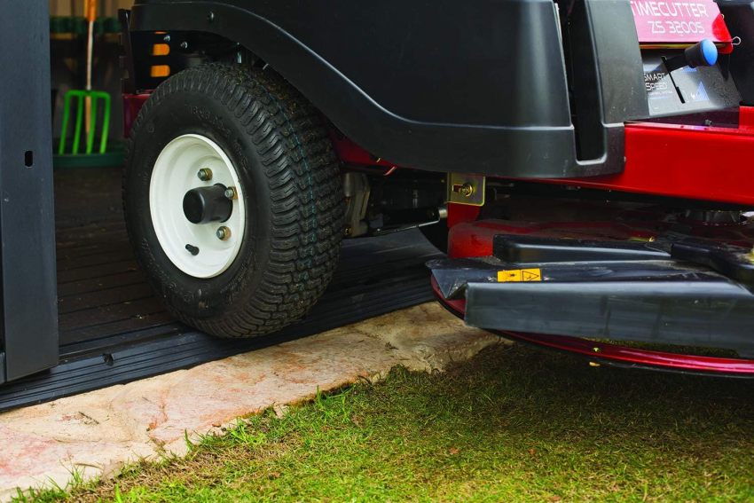 Keter Newton 7.5x11 Large Resin Outdoor Storage Shed Kit – Perfect to Store Patio Furniture, Garden Tools, Bike Accessories, and Lawn Mower, Mahogany Brown