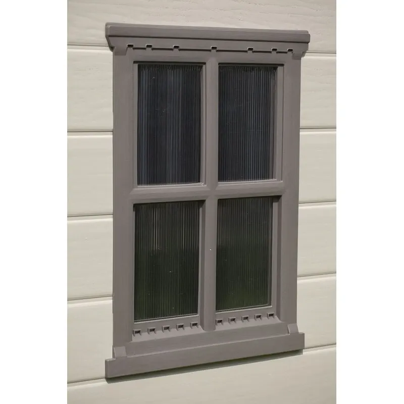 Factor 8 ft wide x 6 ft deep plastic storage shed