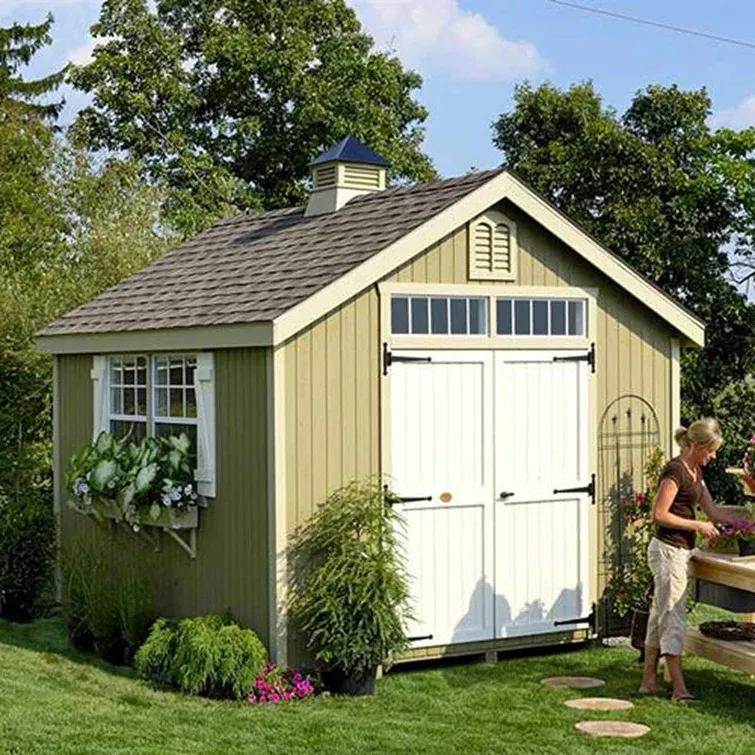 Colonial Williamsburg 10' wide x 16' deep solid and faux wood storage shed