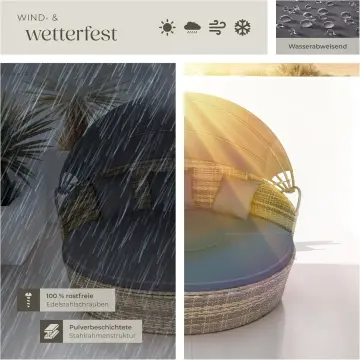 Lounge Muschel Sonneninsel Outdoor wetterfest