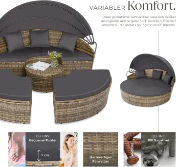 Lounge Muschel Sonneninsel Outdoor wetterfest