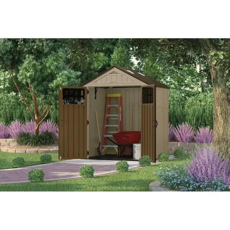 6'3 wide x 5'6 deep resin storage shed