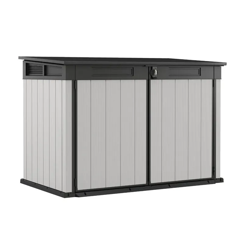 Premier Jumbo 4' 7.5 wide x 2' 8.3 deep resin horizontal trash shed