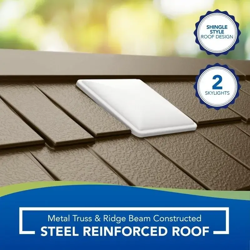 6'3 wide x 5'6 deep resin storage shed