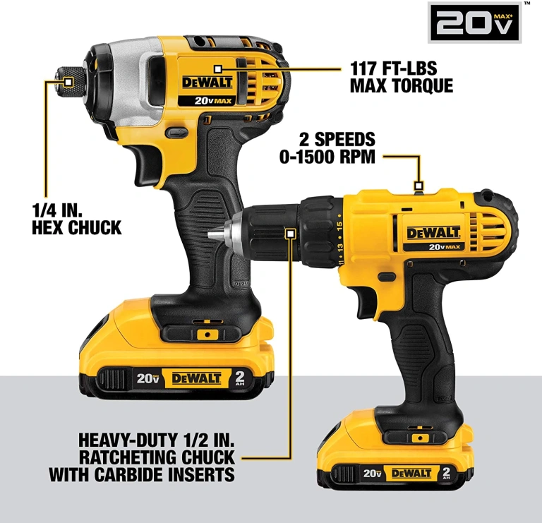 DEWALT 18V/20V MAX Cordless Brushless Power Tool Combo Kit – Professional 10–28 Piece Set with Lithium-Ion Batteries (DCK1020D2 / 28-Piece Pro Kit)