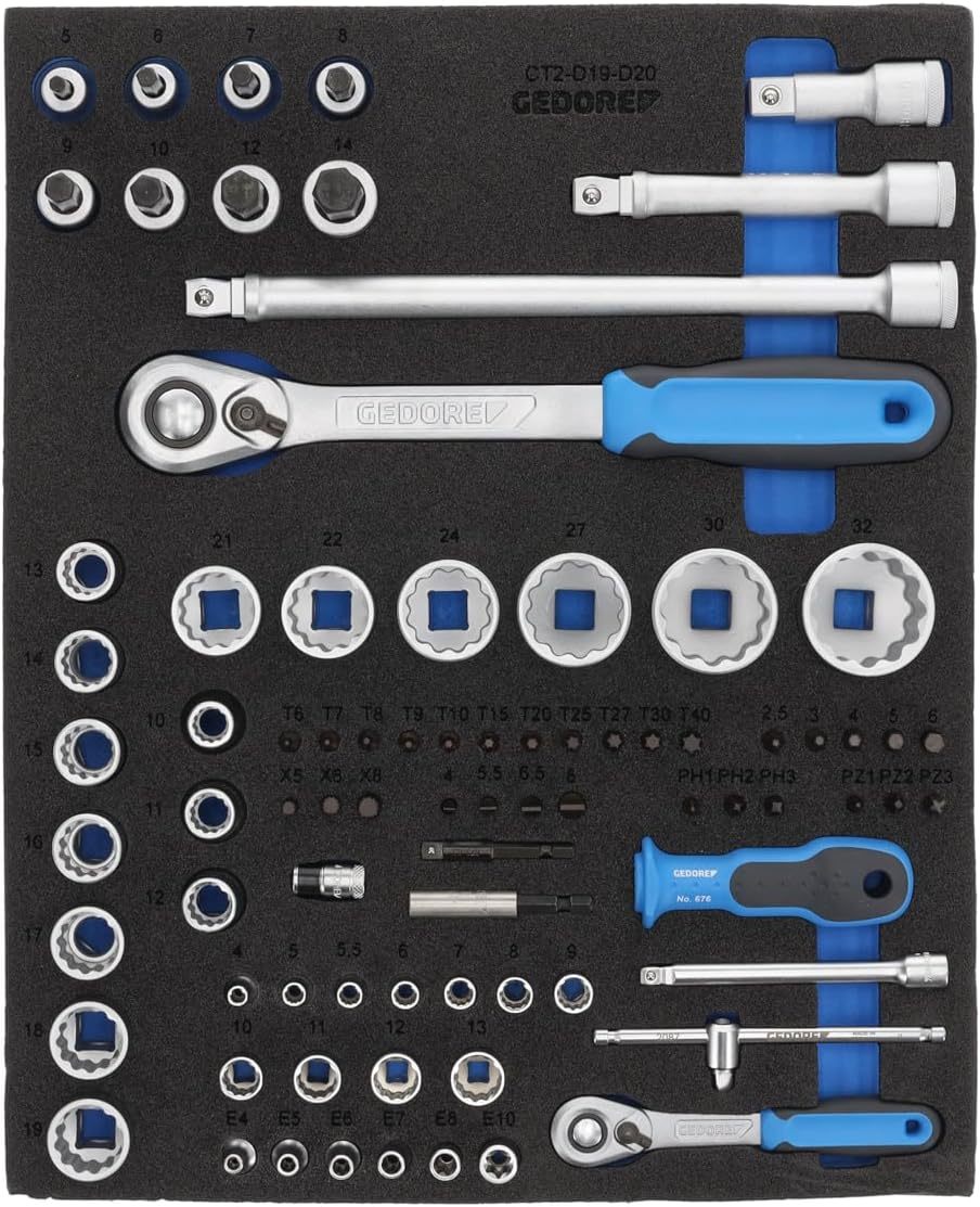 GEDORE 1504XL Rolling Bench with 308 Pieces Tool Set