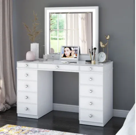 Tresanti Alexandra dressing table with LED lighted mirror