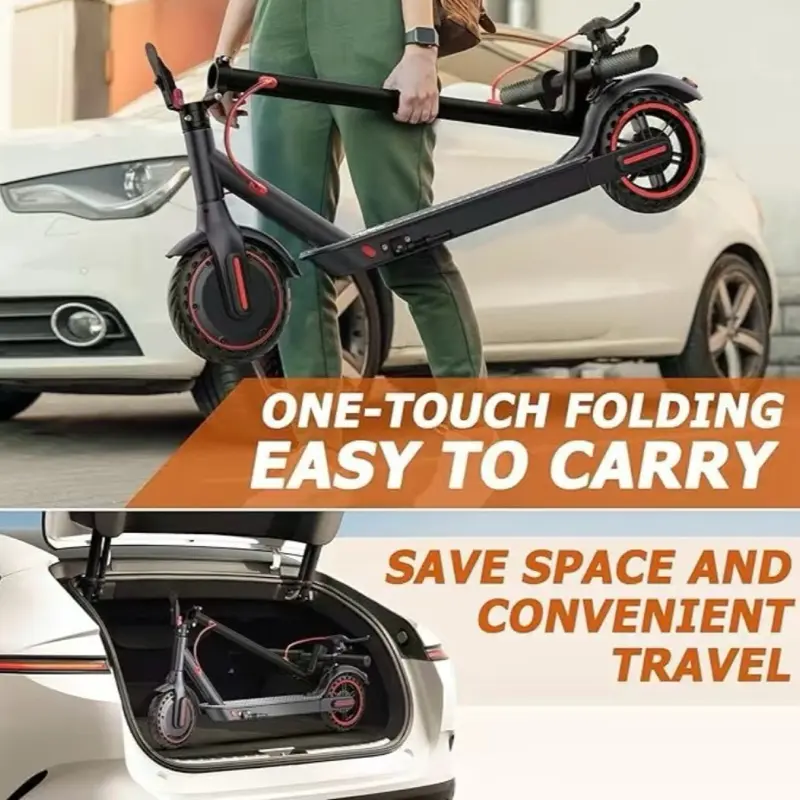 Ladped LP60 Electric Scooter - 16 MPH Max Speed 8.5 Honeycomb Solid Tires 350W Motor 12 Miles Range Foldable Commuter Scooter with Dual Braking System & App Control