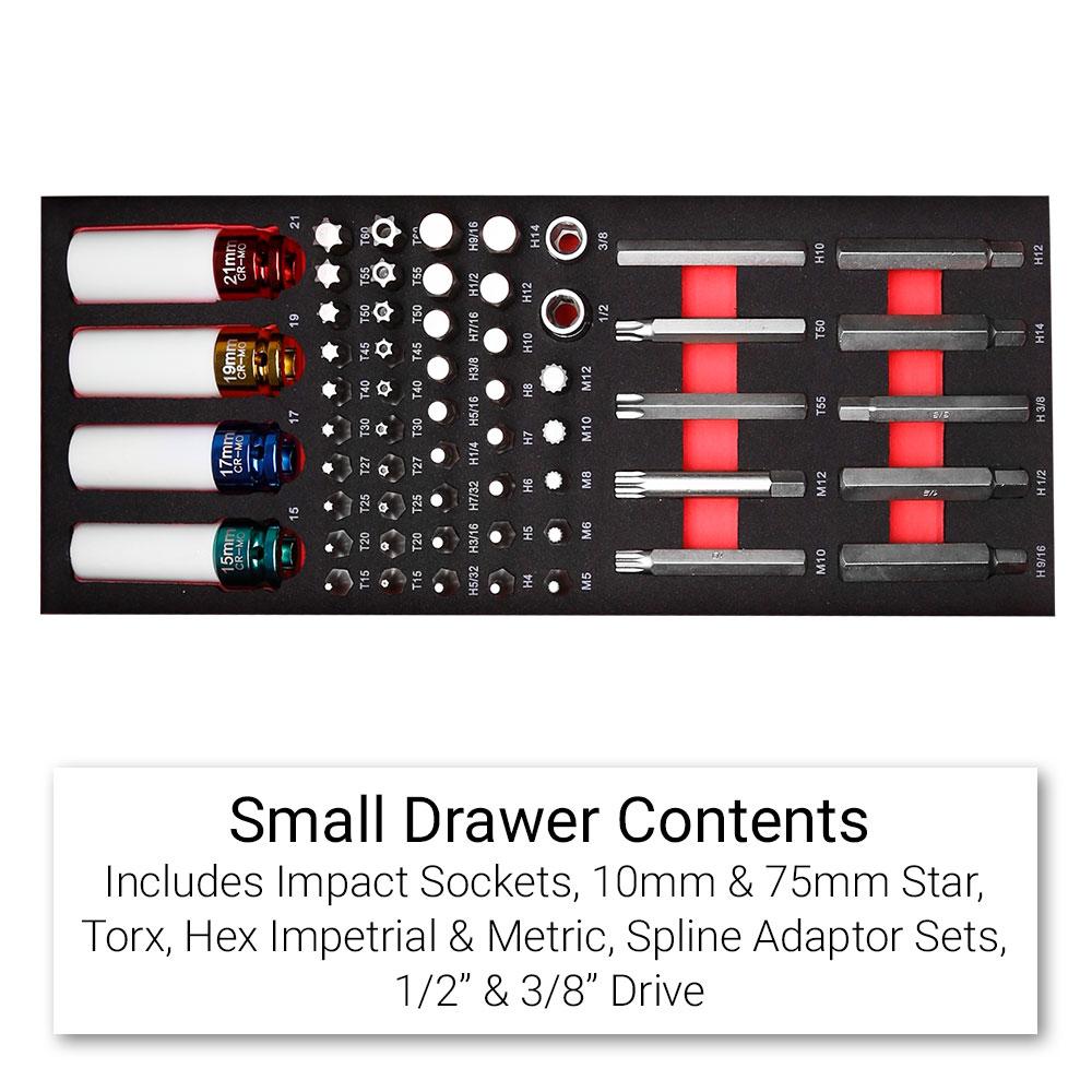 Daytona D450PSKIT – 450-Piece Metric Tool Kit with 10-Drawer Toolbox & 7-Drawer Roller Cabinet