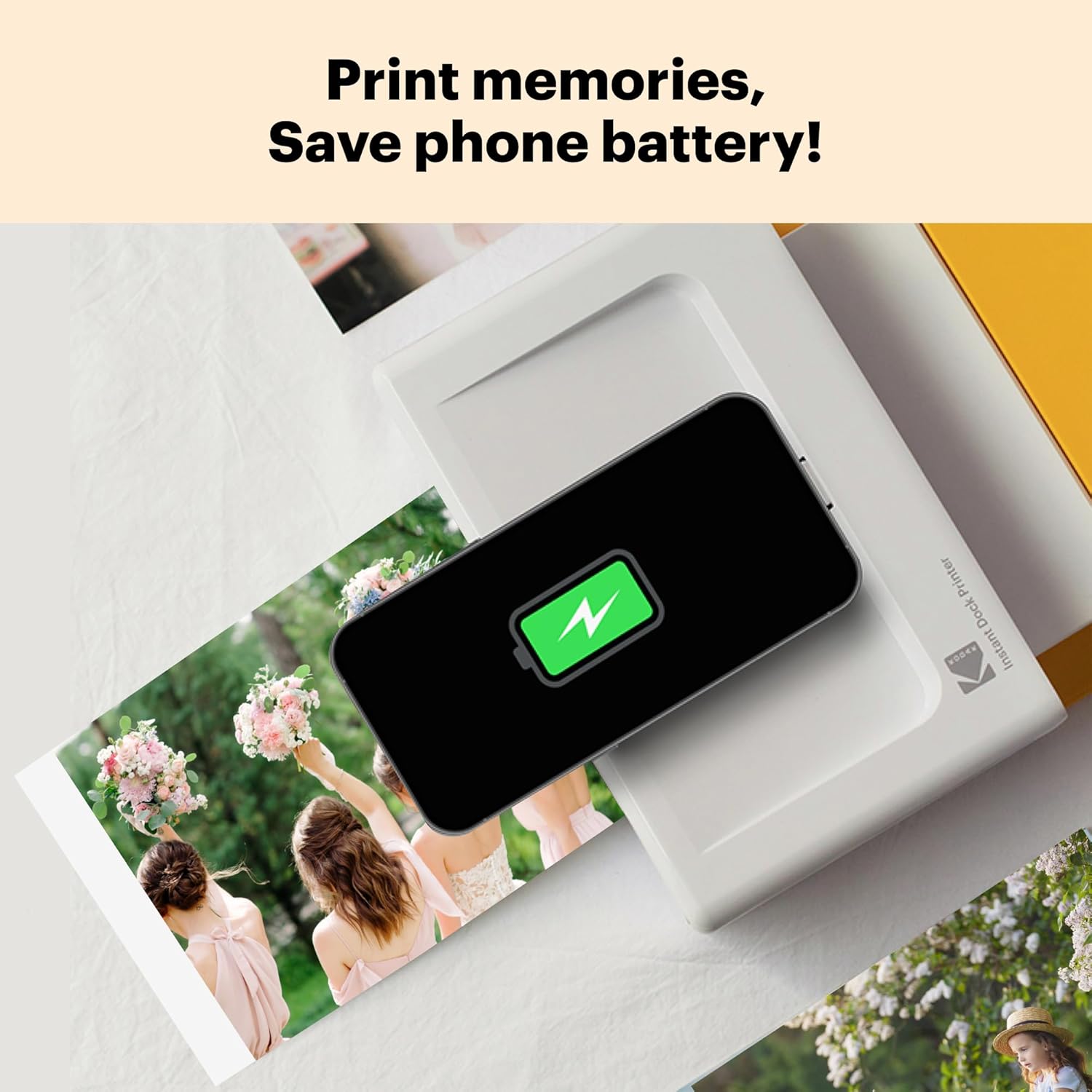 Instant photo printer (4x6 inches) + 90 gift packs