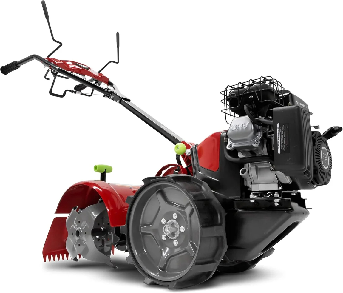 Earthquake 37037 Pioneer Dual-Direction Rear Tine Tiller, Red/Black