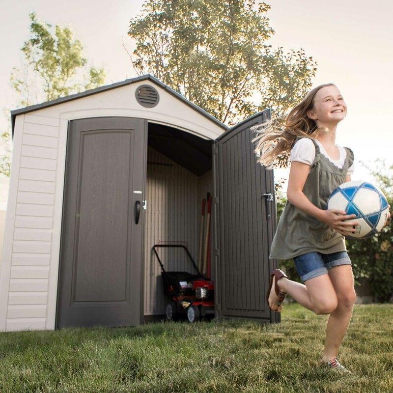 8 ft. W x 5 ft. D Plastic Storage Shed