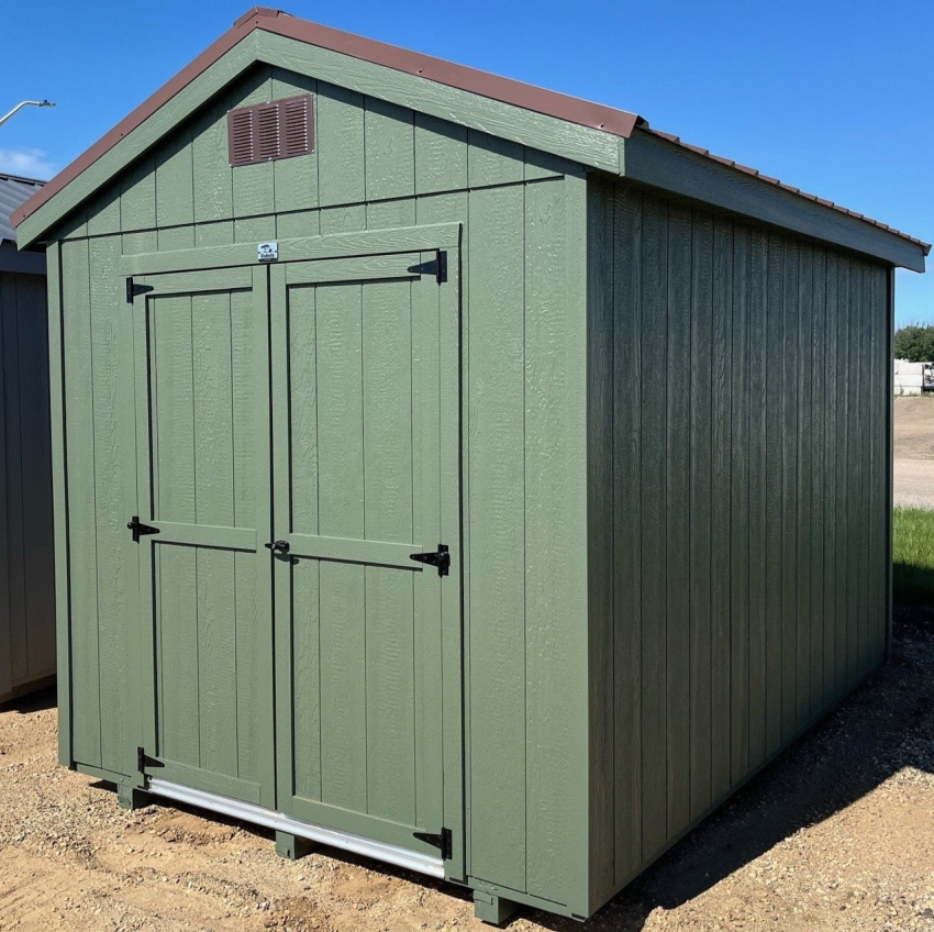 08X10 Utility Ranch Wood Panel Shed