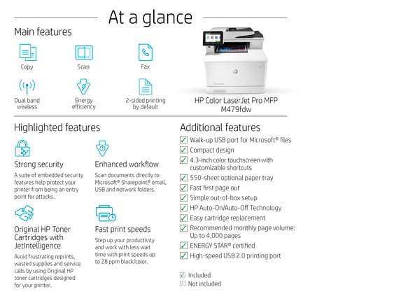 HP Color LaserJet Pro MFP M479fdw