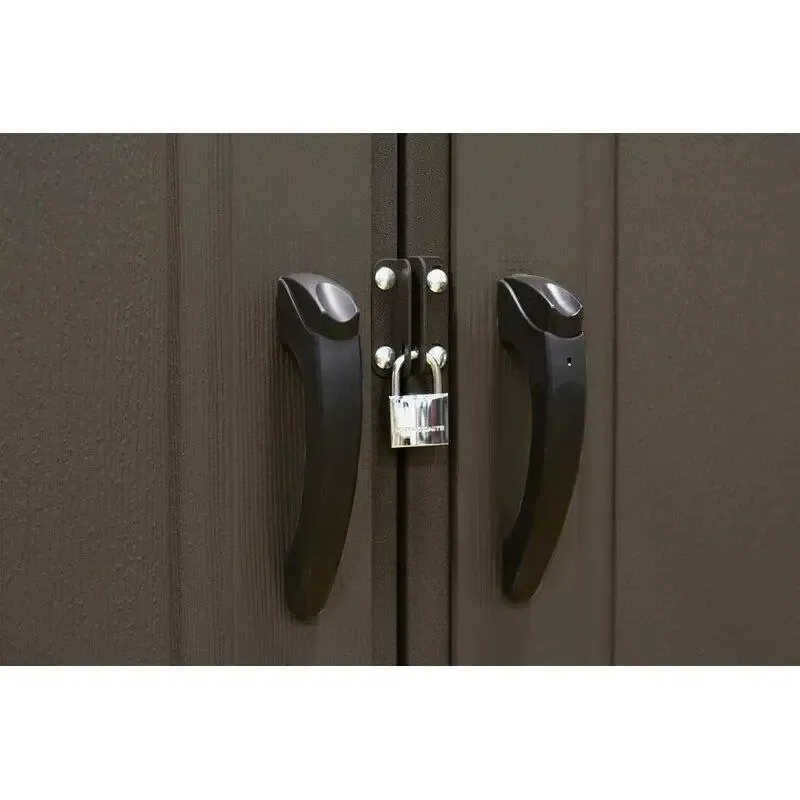 8' wide x 15' deep plastic storage shed