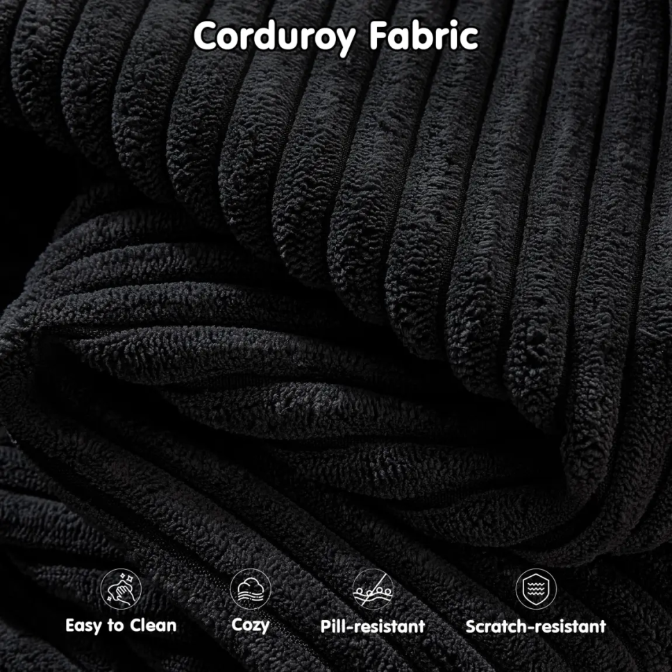 Ovios 106 Cloud Sectional Couch with L-Shape Chaise,Modern Modular Sofa with Deep Seat, Upholstered Couches for Living Room Bedroom,No Assembly Required