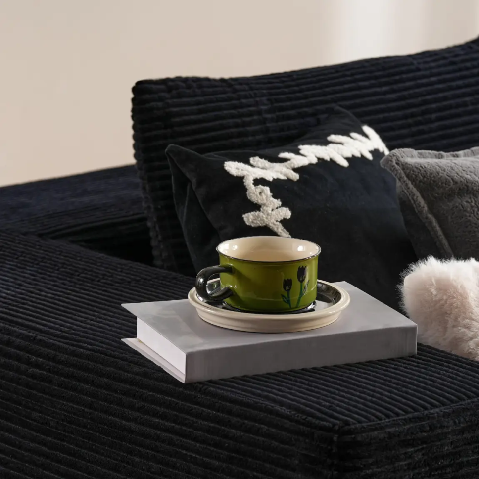 Ovios 106 Cloud Sectional Couch with L-Shape Chaise,Modern Modular Sofa with Deep Seat, Upholstered Couches for Living Room Bedroom,No Assembly Required