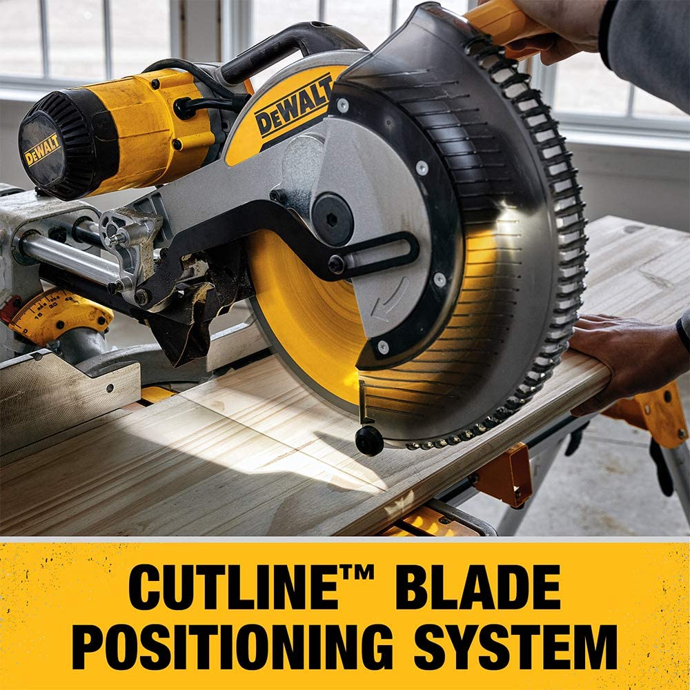 DEWALT DWS780 12 Sliding Compound Miter Saw Plus DWX723-XE 3.8m Extendable Stand Two Piece Bundle