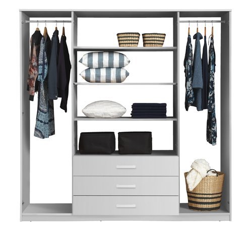 Wardrobe VELLERUP 200x200 combination white