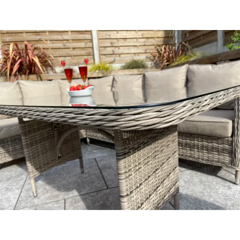 Auberta Wicker 9 - Person Garden Lounge Set