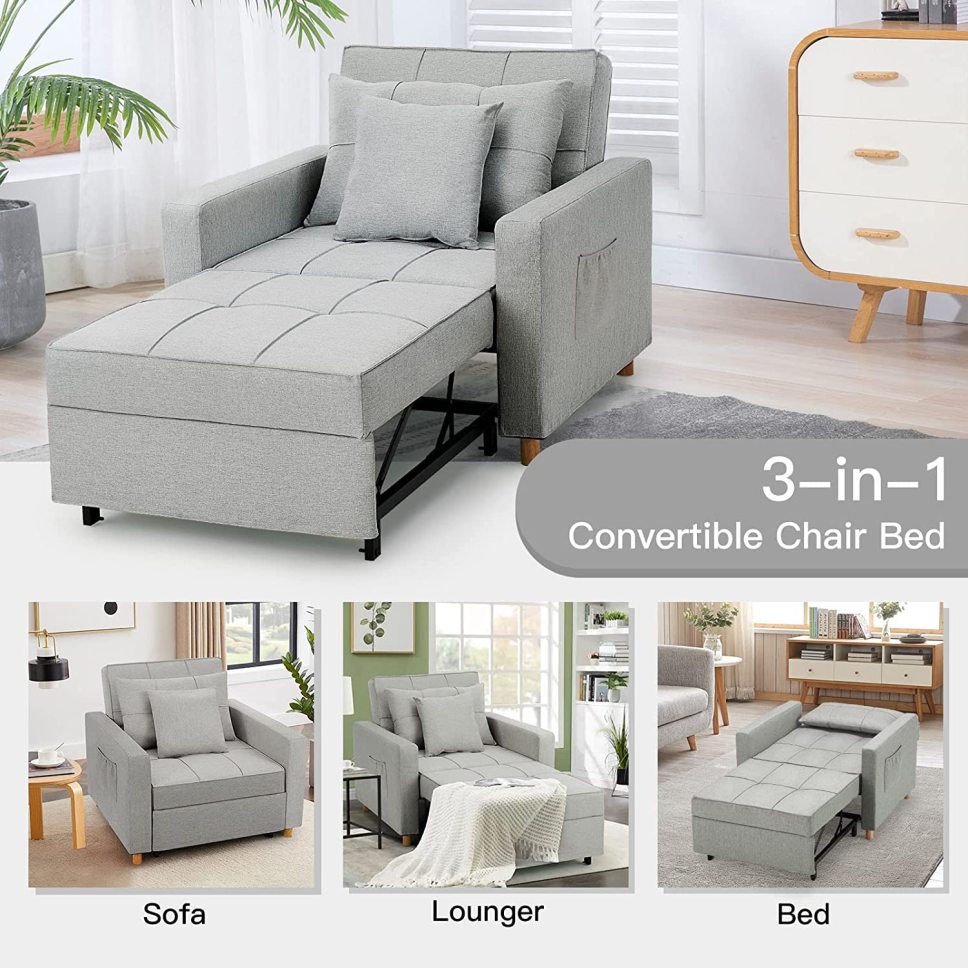 🔥 40 Inch 3-in-1 Convertible Chair Bed,Sofa Bed.